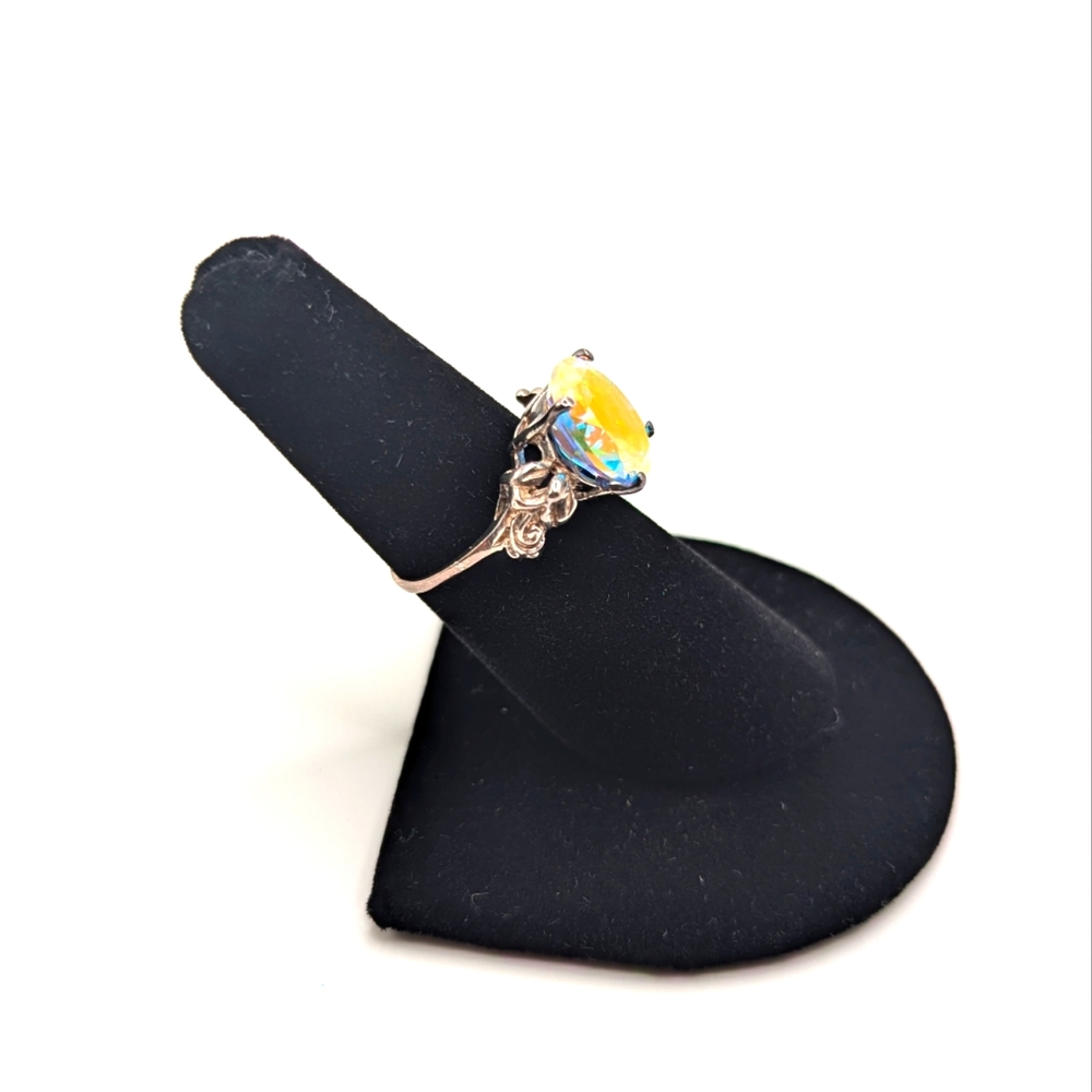 Badavici Sterling Tavalite ring, Size 6-3/4"